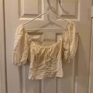 Cream Puff Sleeve Blouse
